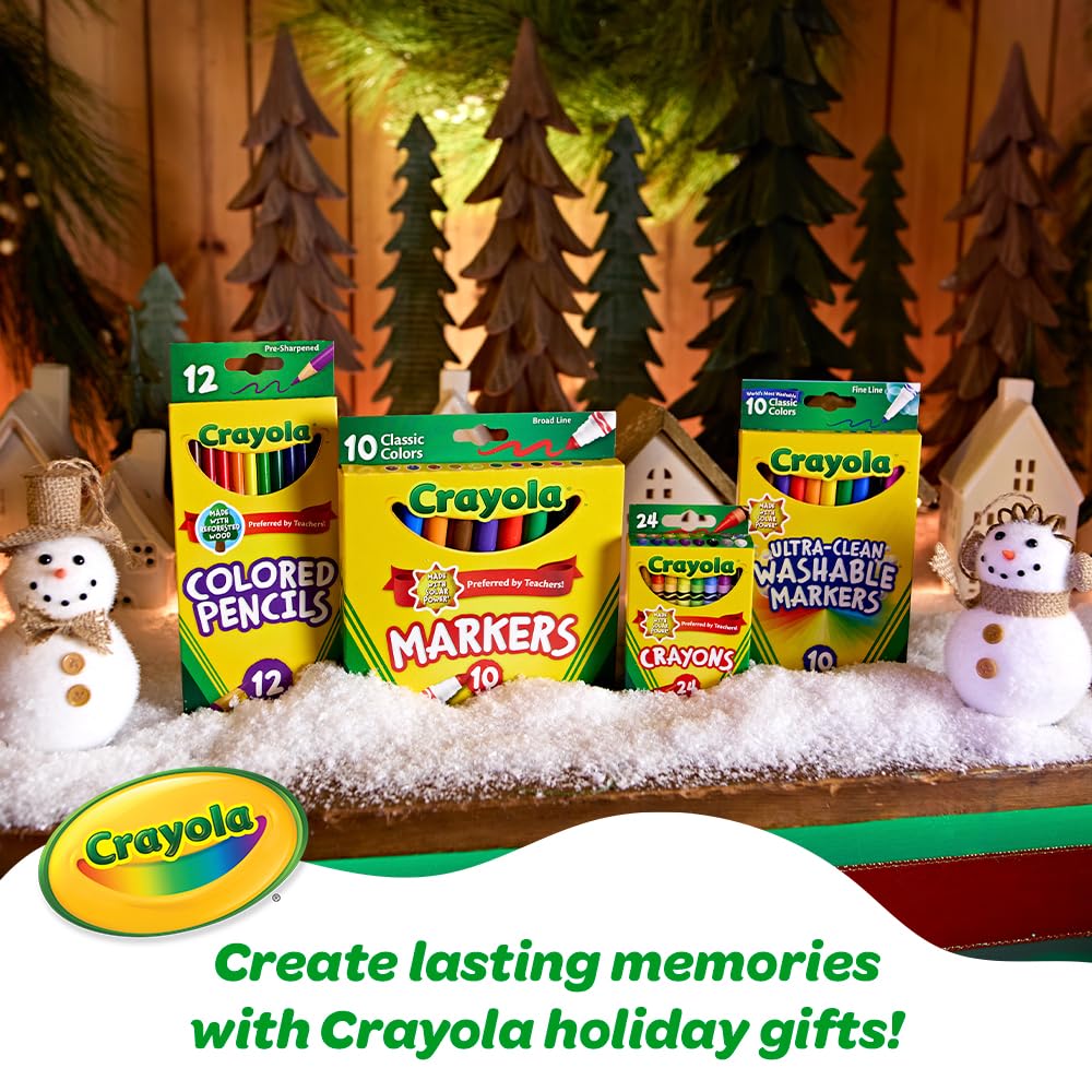 Crayola Washable Pip Squeaks Skinnies Markers (16ct), Mini Markers for Toddlers, Coloring Book Markers, Kids Stocking Stuffers & Gifts, 3+