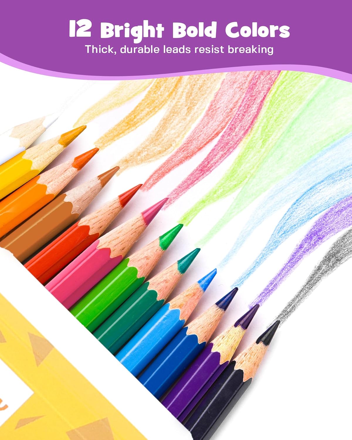 D-FantiX 432 Count Colored Pencils Bulk, 36 Packs Pre-Sharpened Color Pencils Set, Back to School Supplies Aesthetic Kit, Kindergarten Preschool Classroom Must Haves, School Supplies for Teachers