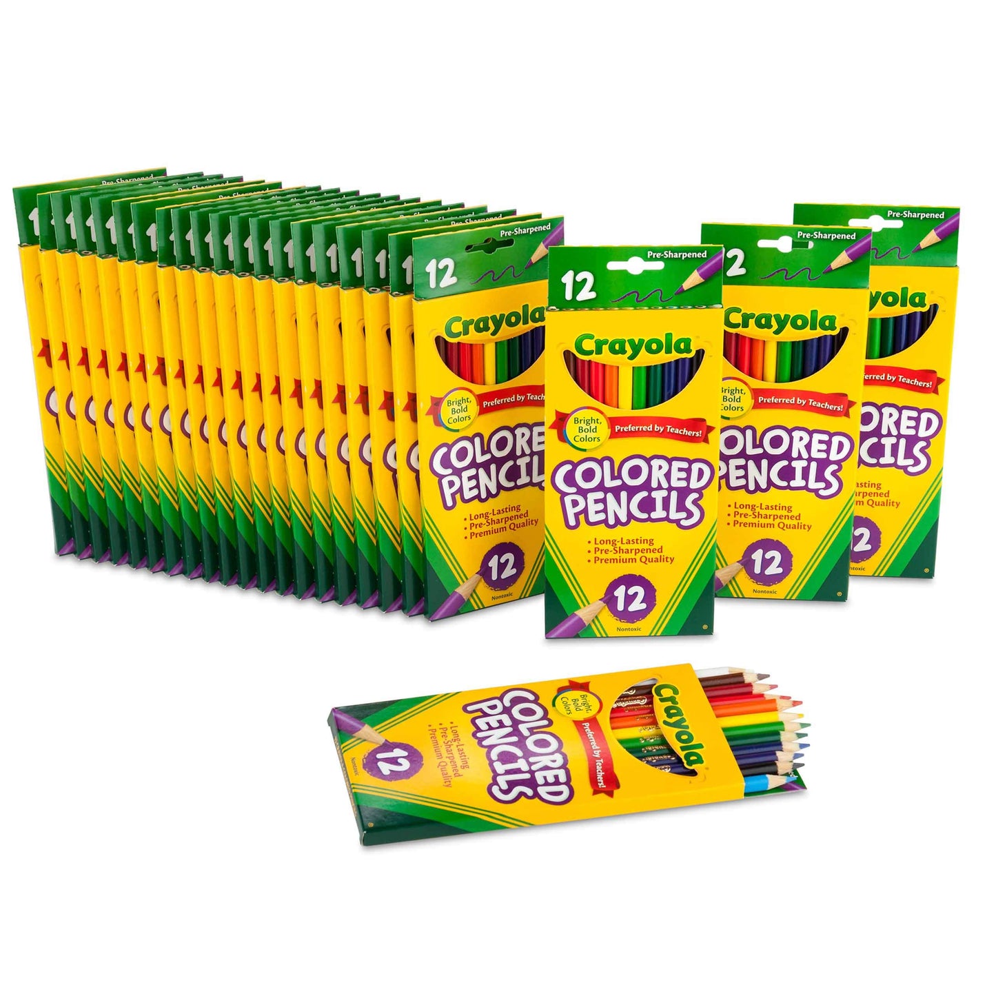 Crayola Bulk Colored Pencils for Kids (24pk), Back to School Supplies For Teachers, Teacher Classroom Must Haves, 12 Colors [Amazon Exclusive]