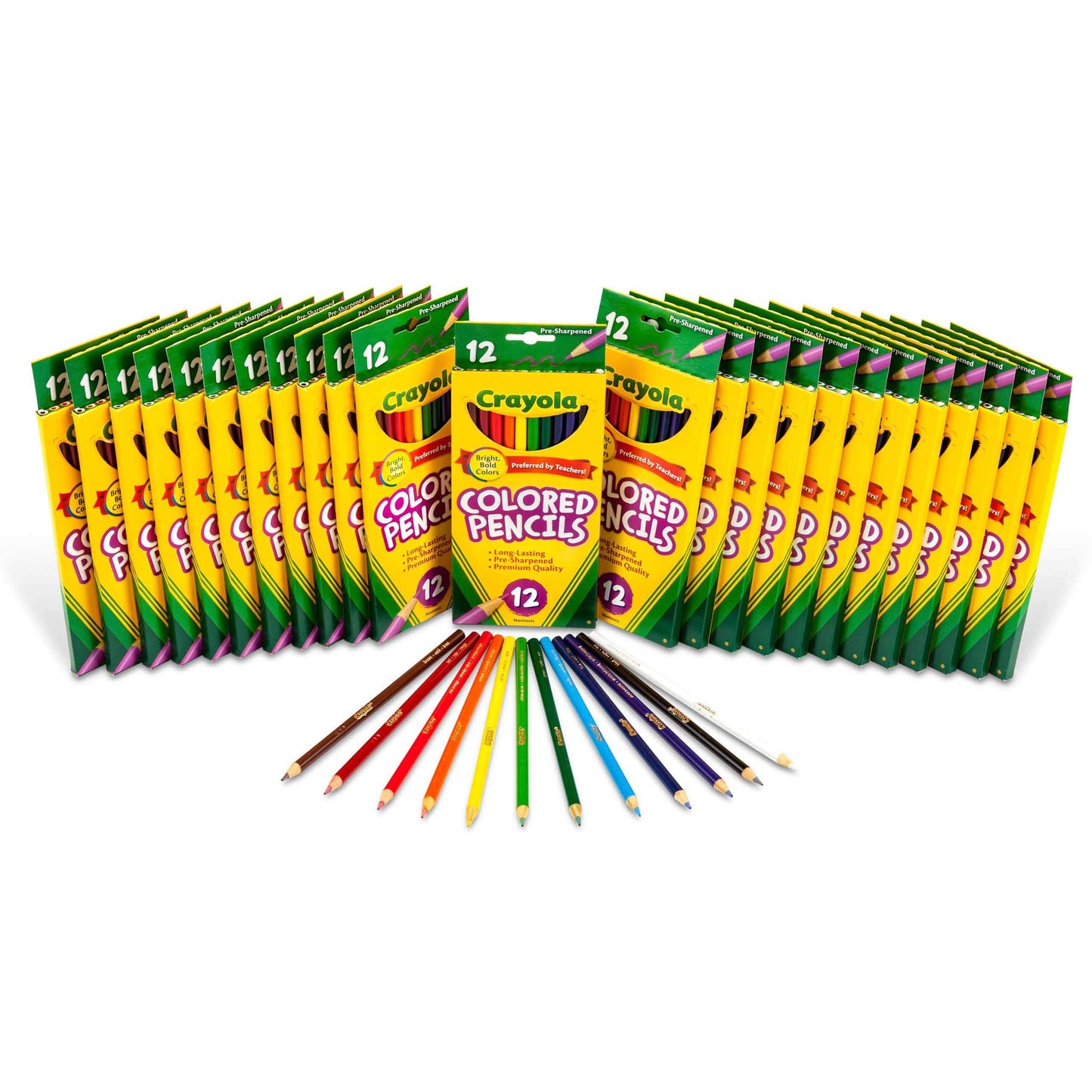 Crayola Bulk Colored Pencils for Kids (24pk), Back to School Supplies For Teachers, Teacher Classroom Must Haves, 12 Colors [Amazon Exclusive]